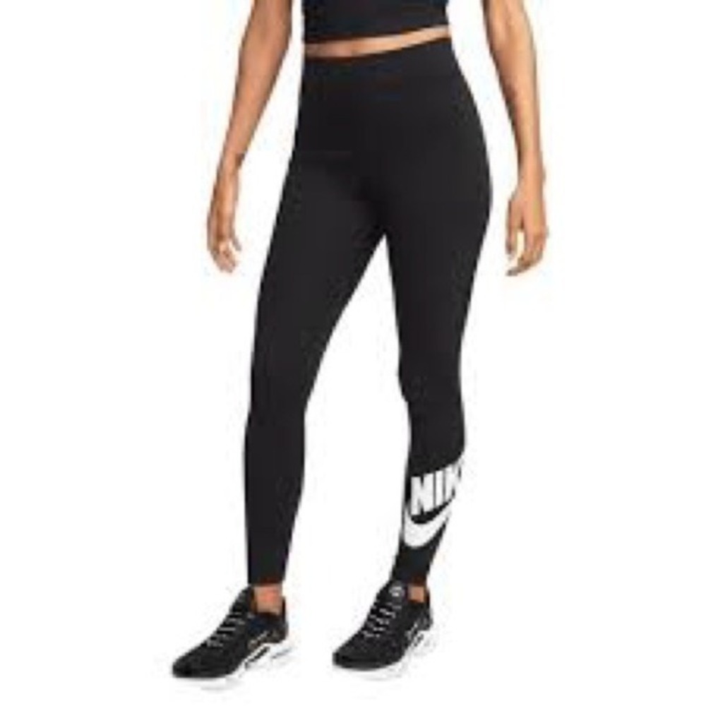 Nike Leggings Women Small Black High Rise Sportswear Yoga Running Athleisure